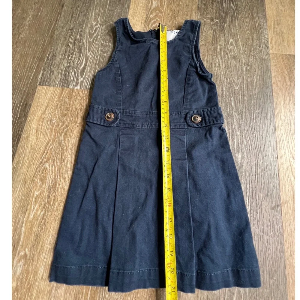 Old Navy Jumper Dress Kids Size 5 Navy Blue Pleated School Uniform Sleeveless